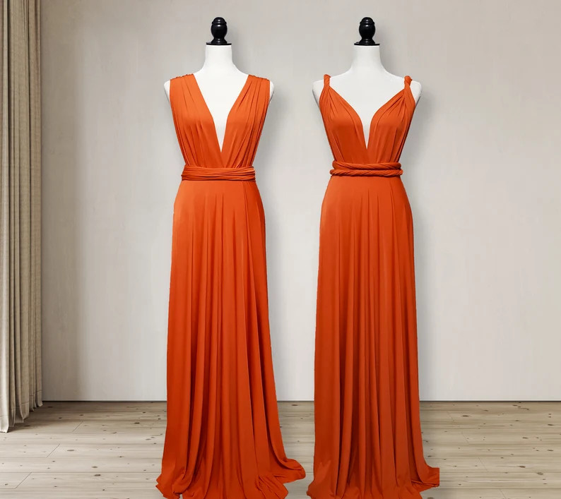 Fall Bridesmaid Dress Burnt Orange Dress / Mustard Dress / | Etsy | Etsy (US)