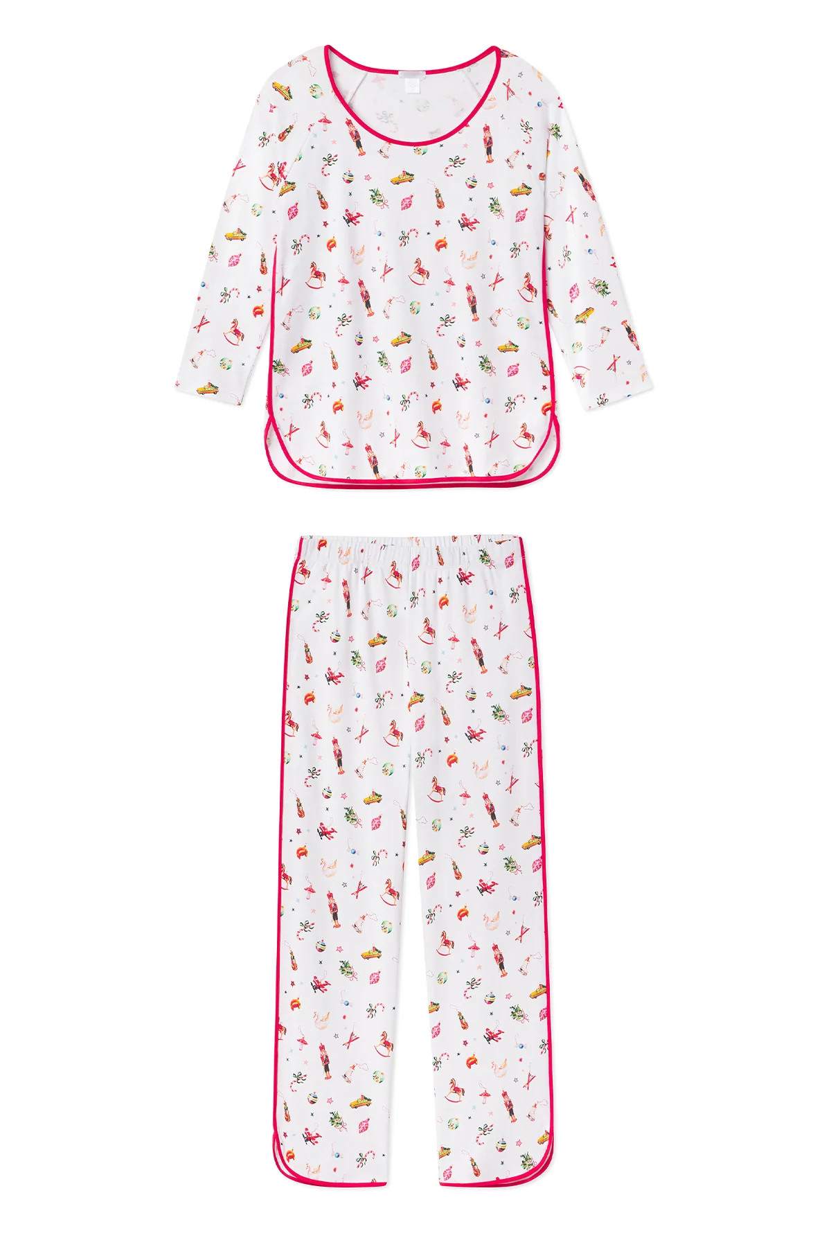 Pima Long-Long Set in Ornaments | Lake Pajamas