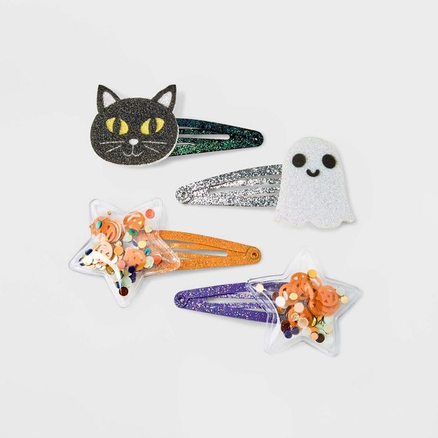 Kids' 4pk Halloween Hair Clips - Cat & Jack™ | Target