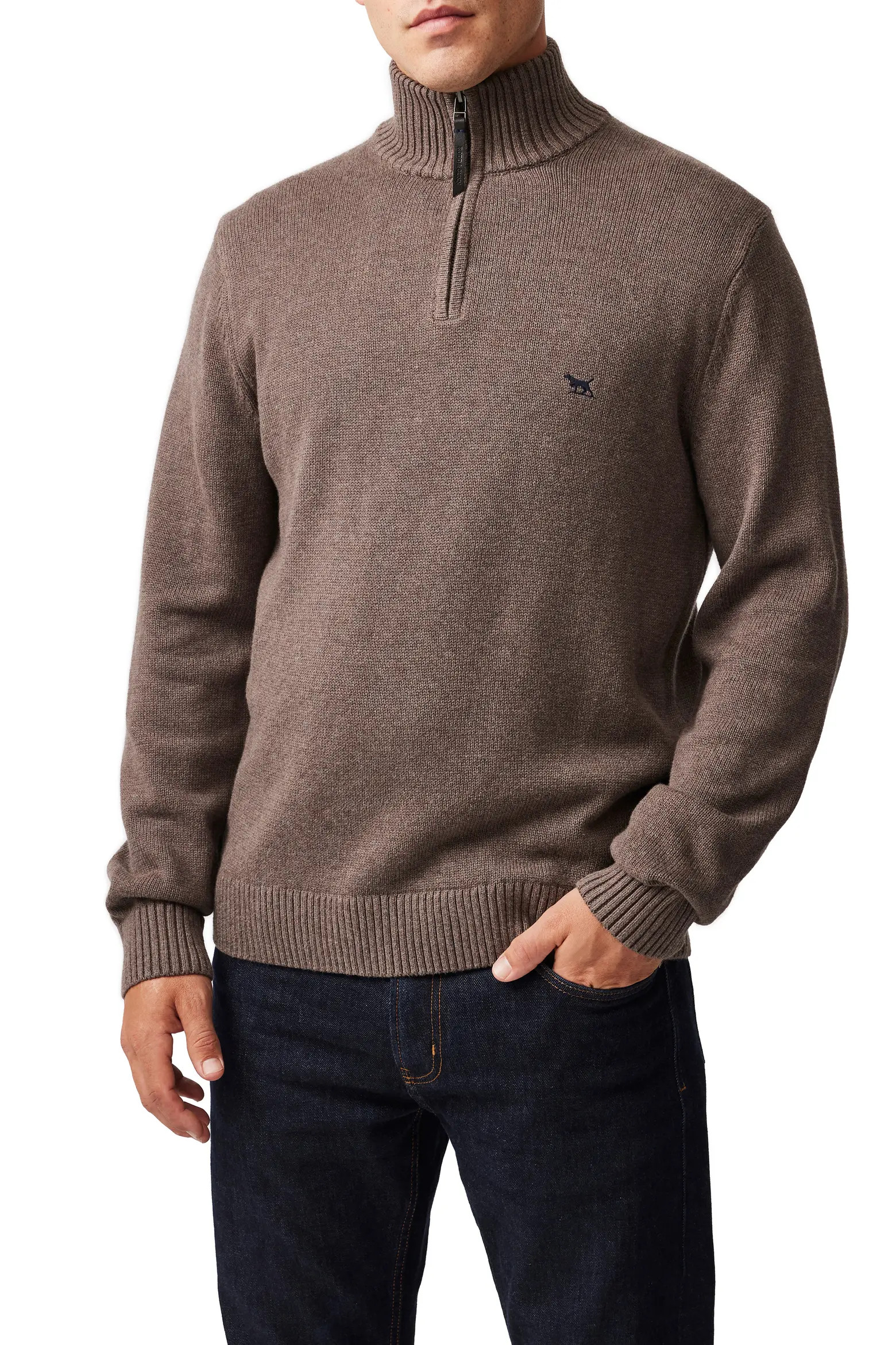 Rodd & Gunn Merrick Bay Quarter Zip Sweater in Sky at Nordstrom, Size Xxx-Large | Nordstrom