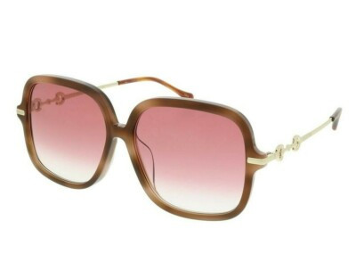Gucci Women Sunglasses 0GG0884SA 003 58 Havana / Gold / Red Gradient Lenses | eBay | eBay US