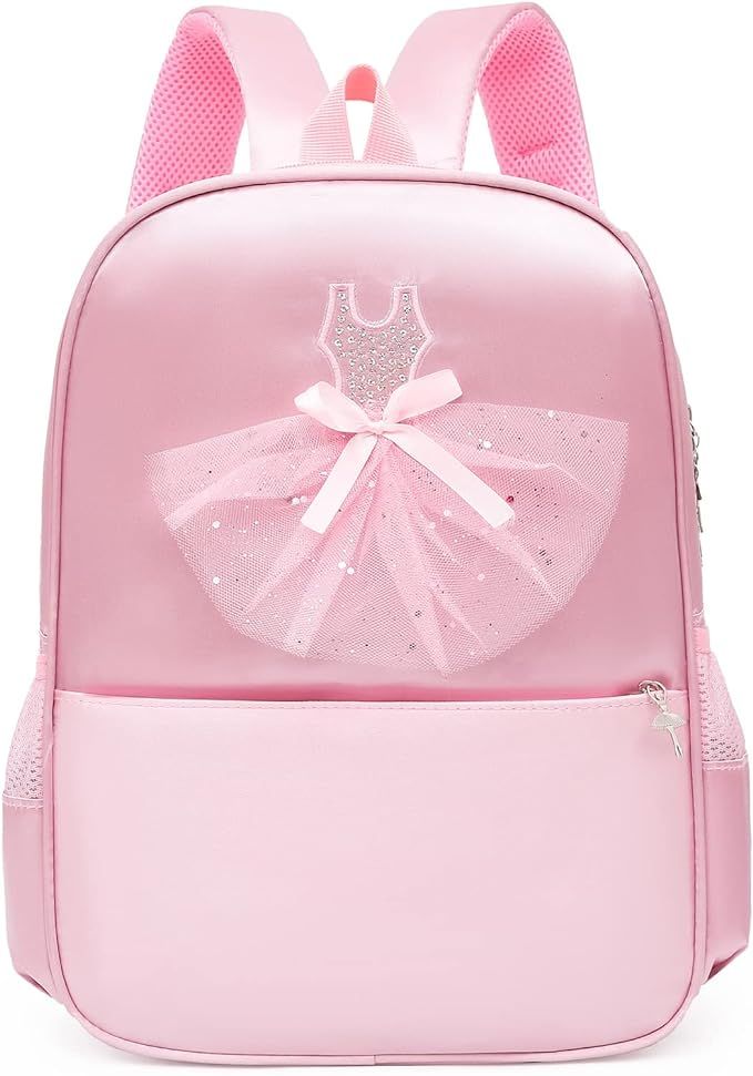 Dorlubel Cute Ballet Dance Backpack Tutu Dress Dance Bag with Key Chain Girls | Amazon (US)