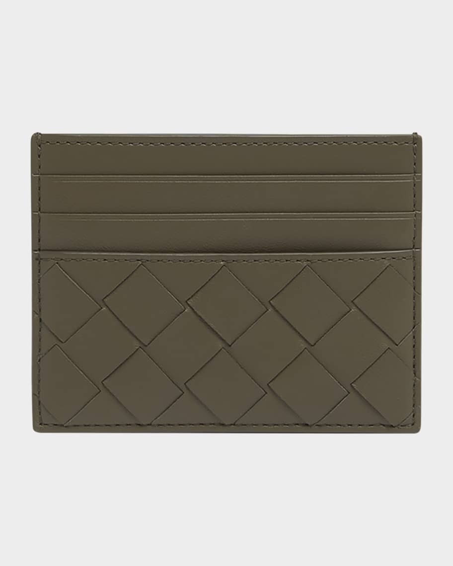 Men's Intrecciato 15 Leather Card Holder | Neiman Marcus