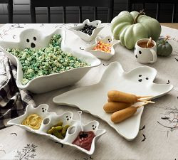 Gus the Ghost Stoneware Triple Condiment Server | Pottery Barn (US)