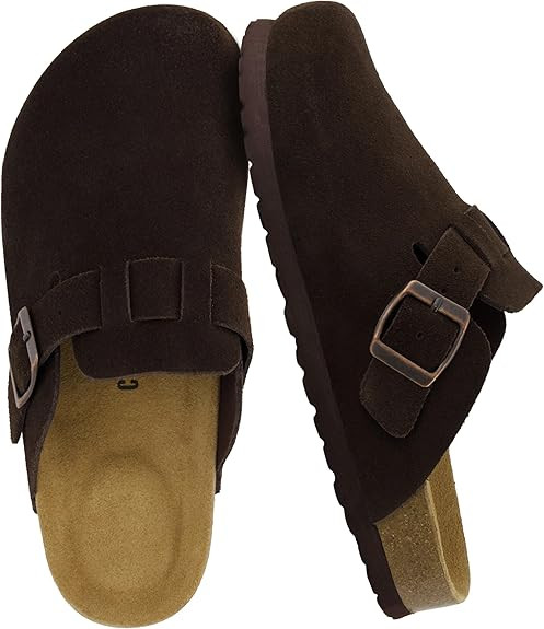 CUSHIONAIRE Hana - Genuine Leather Suede Classic Clog Womens Shoes - Slip On Mule Comfortable Sho... | Amazon (US)