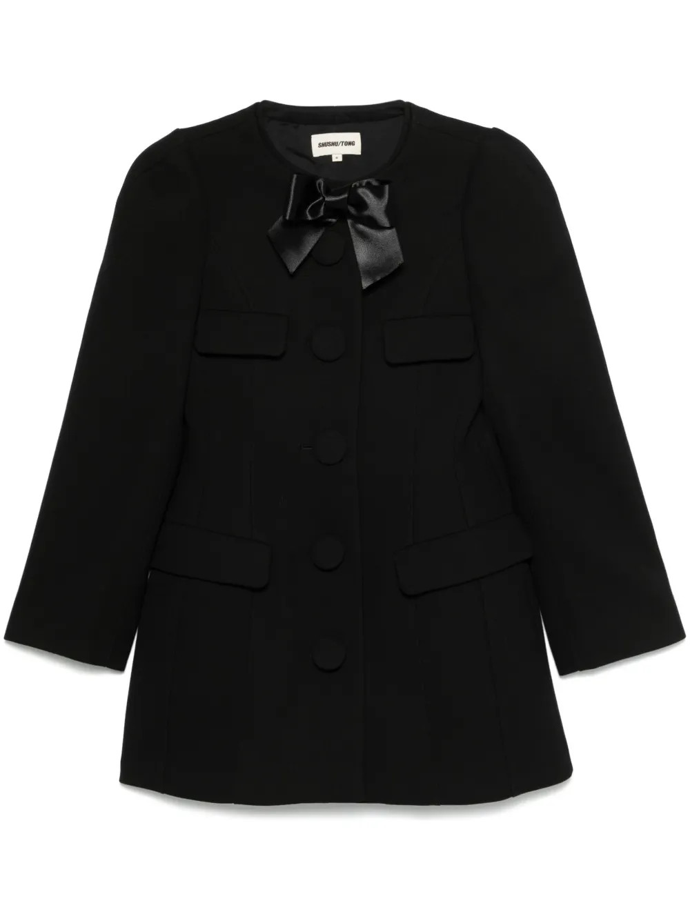 SHUSHU/TONG bow-detail Jacket | Black | FARFETCH | Farfetch Global