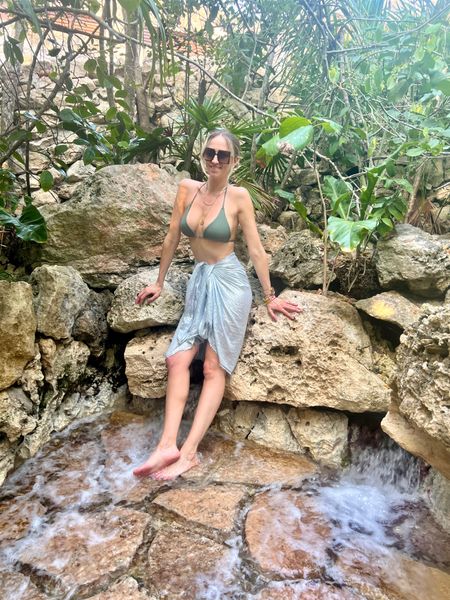 My trip to Tulum was magical and I barely wore any of the outfits I put together because we were mostly in bathing suits! This was my beach look for a park visit one day. The bikini is a cheeky one but very comfortable if you’re okay with a thong! I wear a sarong to be more comfortable ;)

#LTKtravel #LTKswim #LTKshoecrush