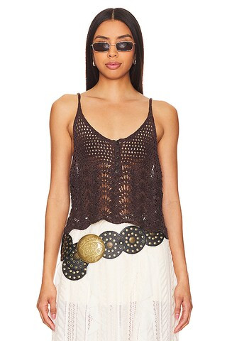 Free People Summer Breeze Tank in Chocolate Combo from Revolve.com | Revolve Clothing (Global)