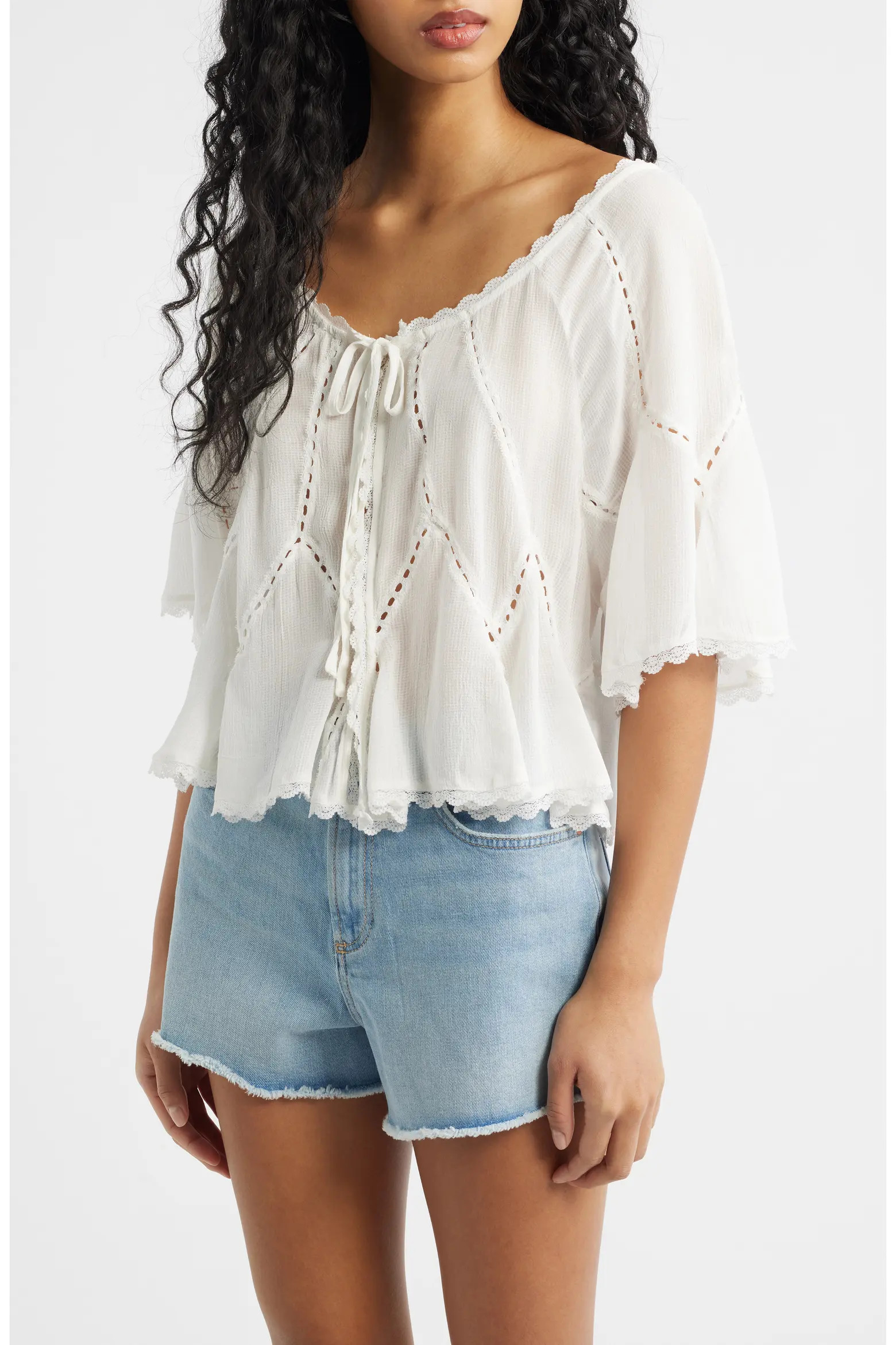 Michelle Lace Trim Top (Women) | Nordstrom | Nordstrom