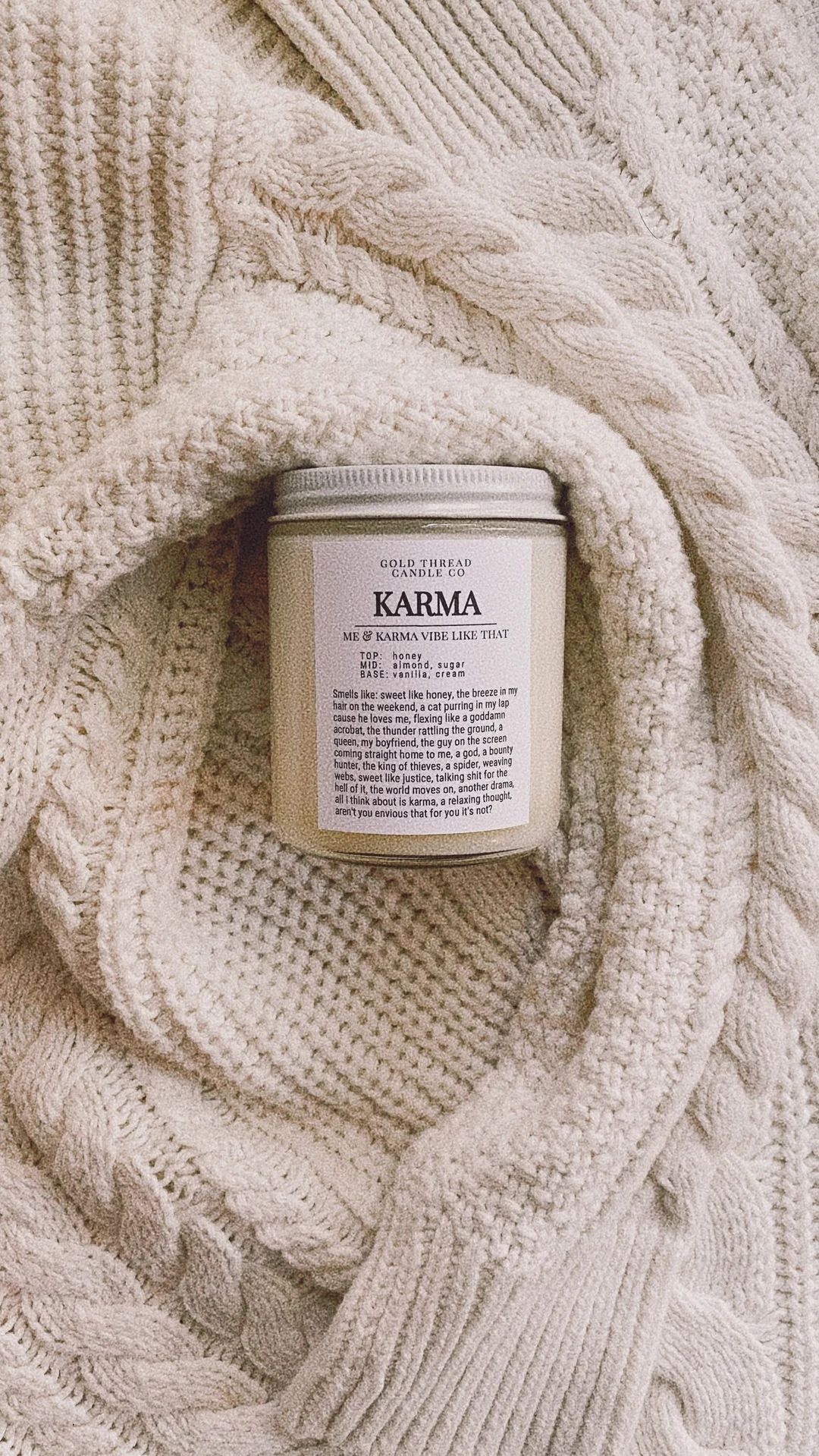 Karma (Honey & Almond) 8 oz Candle | Etsy (US)