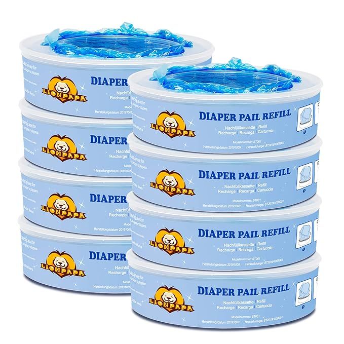 Diaper Pail Refills for Diaper Genie and Munchkin Diaper Pails - 2160 Count - 8 Pack | Amazon (US)