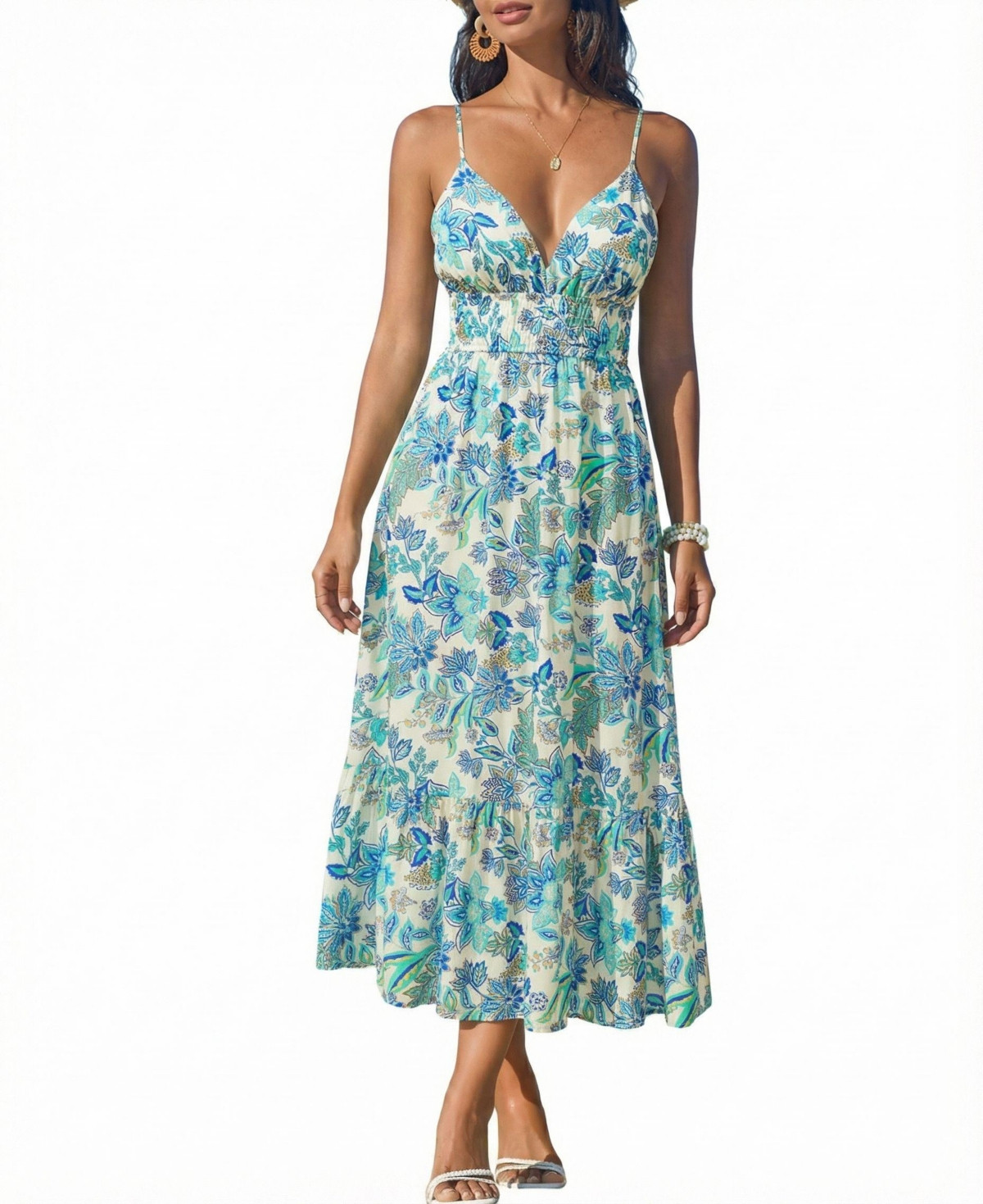 Cupshe Women's Blue Meadow Floral Mini Beach Dress - Black | Macy's