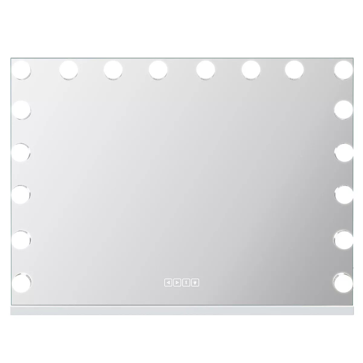 Vanitii Hollywood Mirror 18 Led Bulbs With Lights Bluetooth Wall Mount White | Kohl's