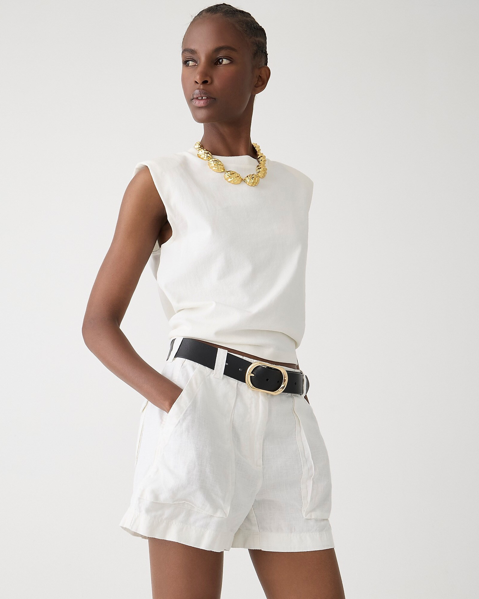 Structured muscle T-shirt in mariner cotton | J. Crew US