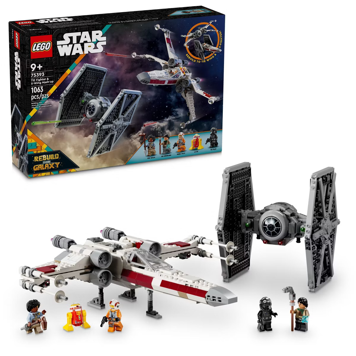 LEGO Star Wars TIE Fighter & X-Wing Mash-up Building Set 75393 | Target