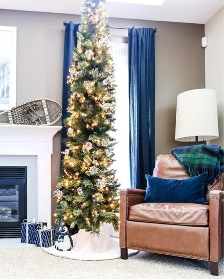 My favorite skinny Christmas tree and cozy living room corner

#LTKSeasonal #LTKHoliday #LTKhome