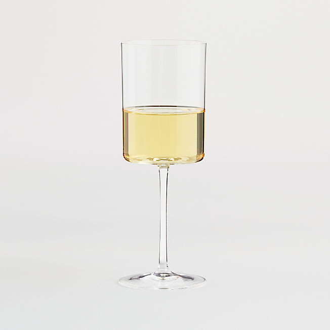 Edge 13-Oz. Square White Wine Glass + Reviews | Crate & Barrel | Crate & Barrel