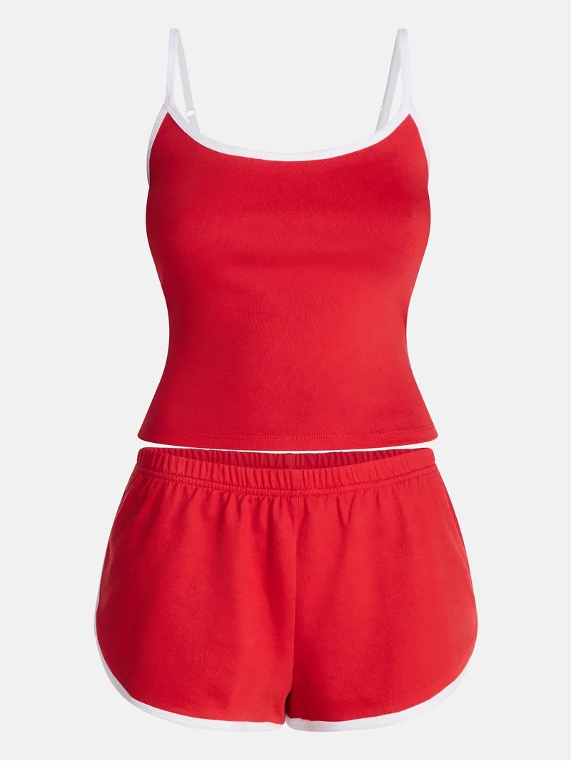 No Boundaries Sports Tank Top and Shorts Sleep Set, 2-Piece, Women's XS-XXL | Walmart (US)