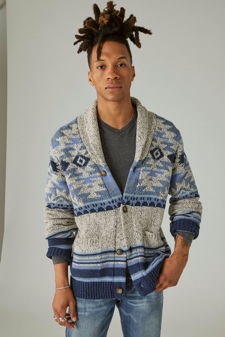 southwestern print shawl cardigan | Lucky Brand