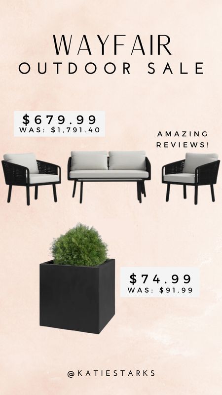 Wayfair’s outdoor sale is on! Today only, save big on this highly rated outdoor furniture set! There are also great deals on outdoor planters!

#LTKhome #LTKsalealert #LTKSeasonal