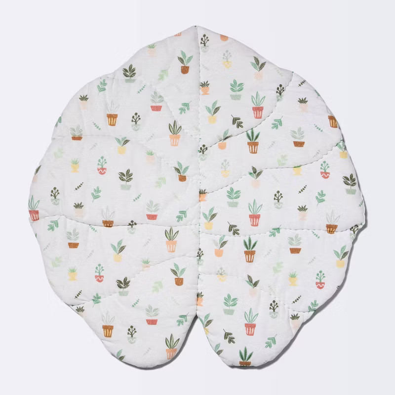 Floor Blanket and Playmat - Cloud Island™ Blue Leaf | Target