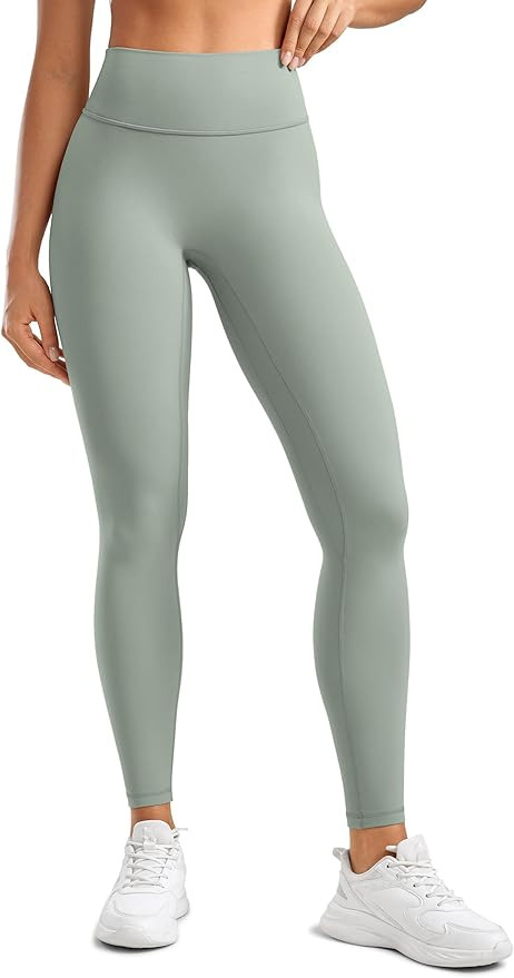 Womens High Waisted Lounge Yoga Legging 25" Butt Lifting Workout No Front Seam Tummy Control Gym ... | Amazon (US)