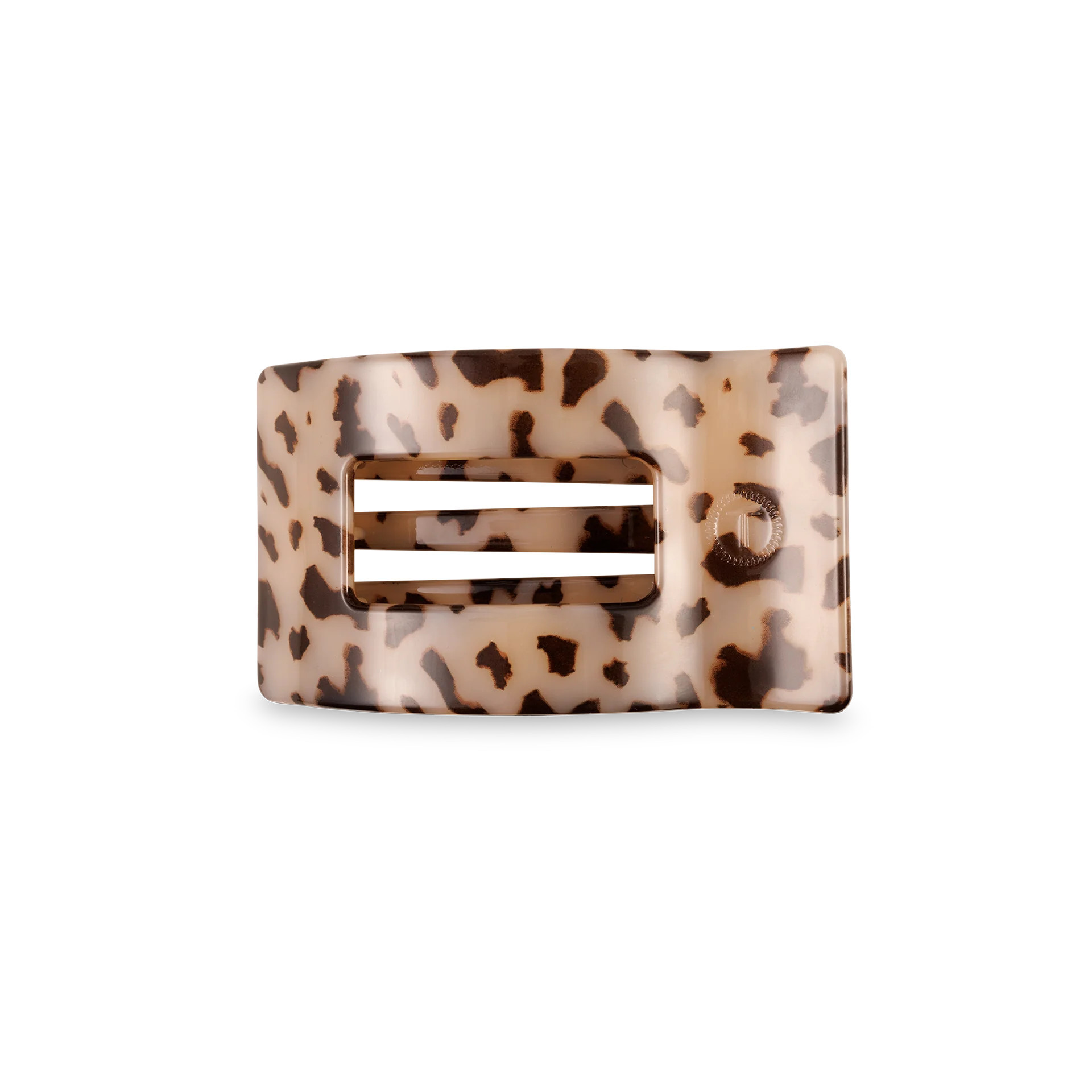 Blonde Tortoise Small Flat Rectangle Hair Clip | TELETIES