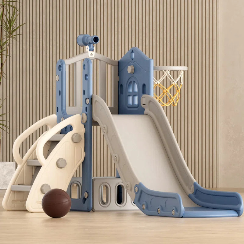 XJD 57.1'' W Indoor and Outdoor Plastic Freestanding Slide | Wayfair North America