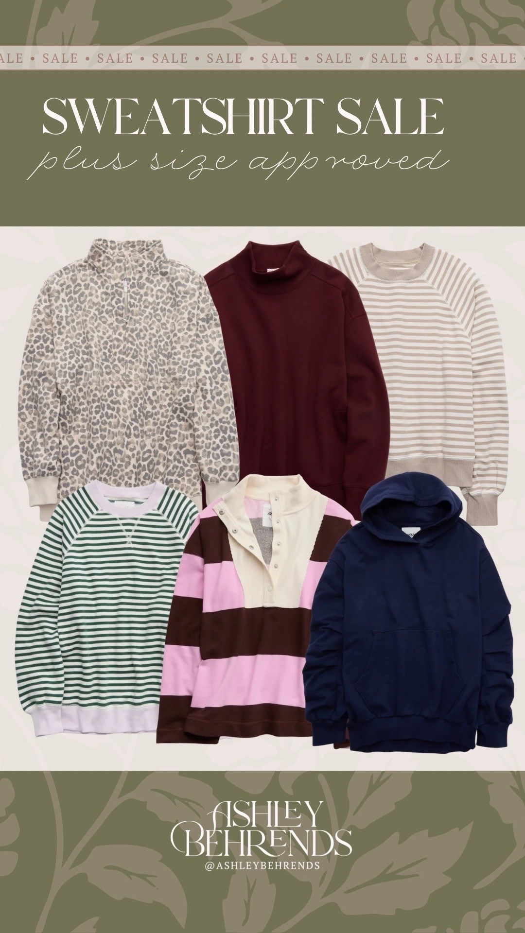 The cutest, and coziest sweatshirts are on major sale at @Aerie! They have so many new colors in the viral snap sweatshirt, and now they have it in a zippered version too! I am absolutely loving the stripe trend and all the stunning fall colors. Eventually it’ll get cooler and we will be wearing fall clothes! 
Sweatshirt sale, plus size approved comfy tops

#LTKPlusSize #LTKSaleAlert #LTKSeasonal