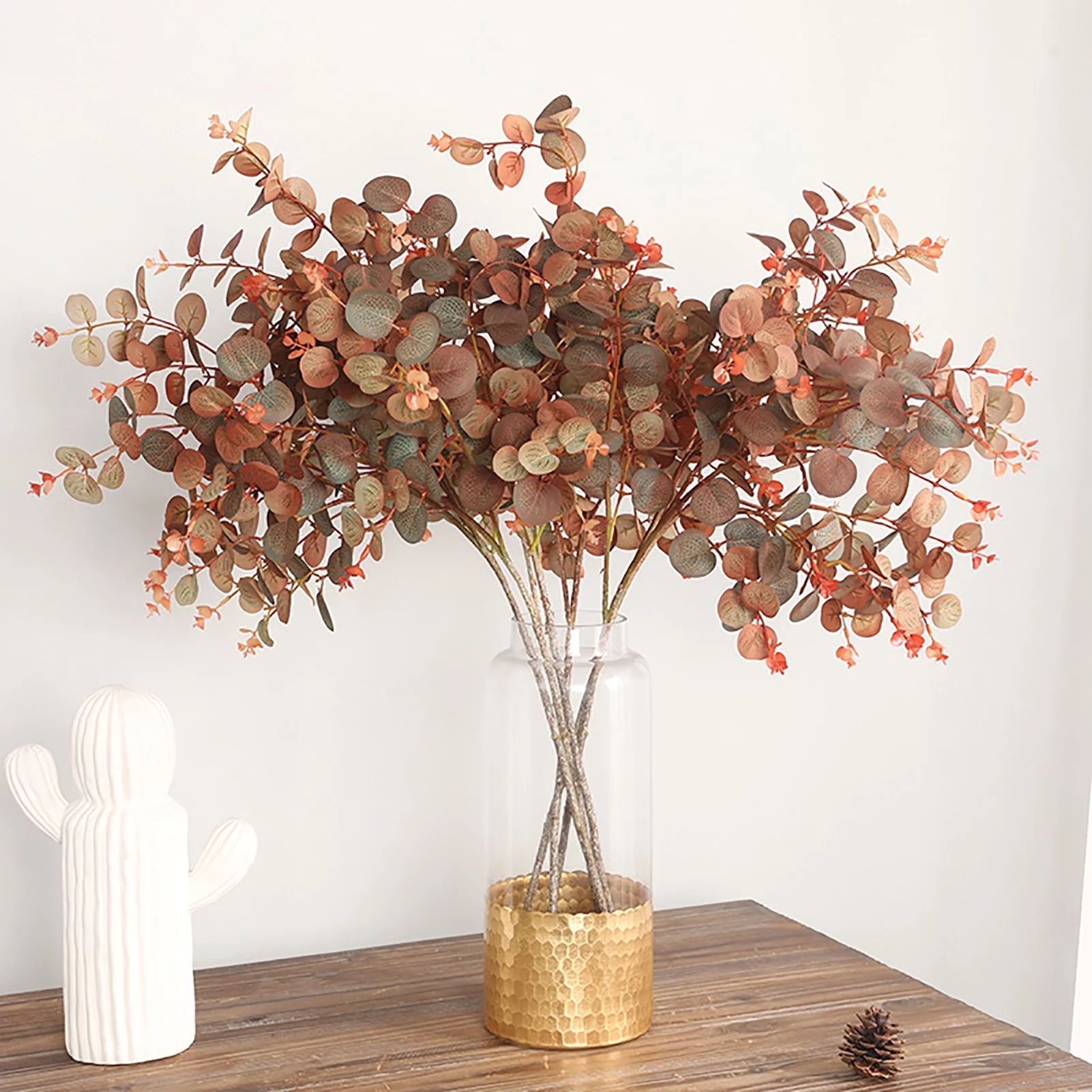 Yesbay 1Pcs Artificial Eucalyptus Leaf Fresh-Looking Desktop Decor Faux Silk Flower Wedding Parti... | Walmart (US)