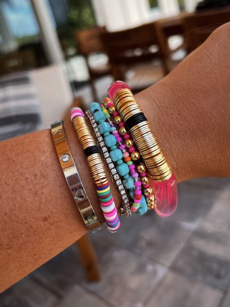 Allie + Bess bracelet stacks for summer! Use code AUBREY20 for a discount! 