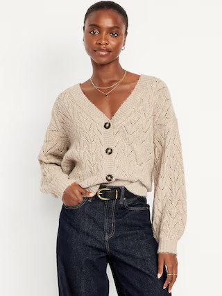 Wool-Blend V-Neck Cardigan Sweater | Old Navy | Old Navy (US)