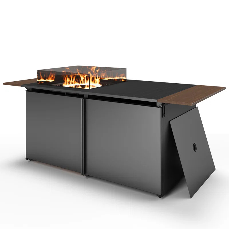Zaccai 55000 BTU Expandable 64" Propane Outdoor Fire Pit Table | Wayfair North America