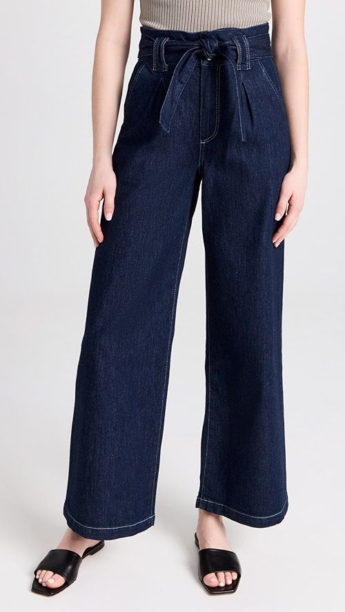 Harper Jeans with Flutter Waistband + Self Belt | Shopbop