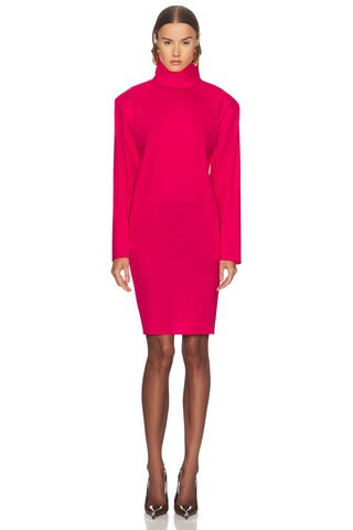 Saint Laurent Long Sleeve Dress in Pink | FWRD 