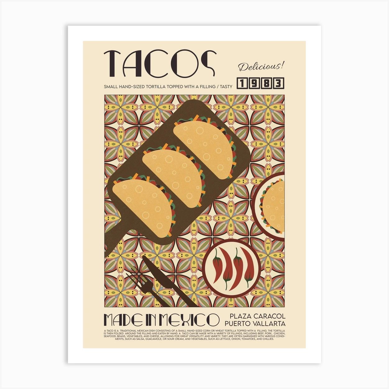 The Tacos Art Print | Fy! (UK)