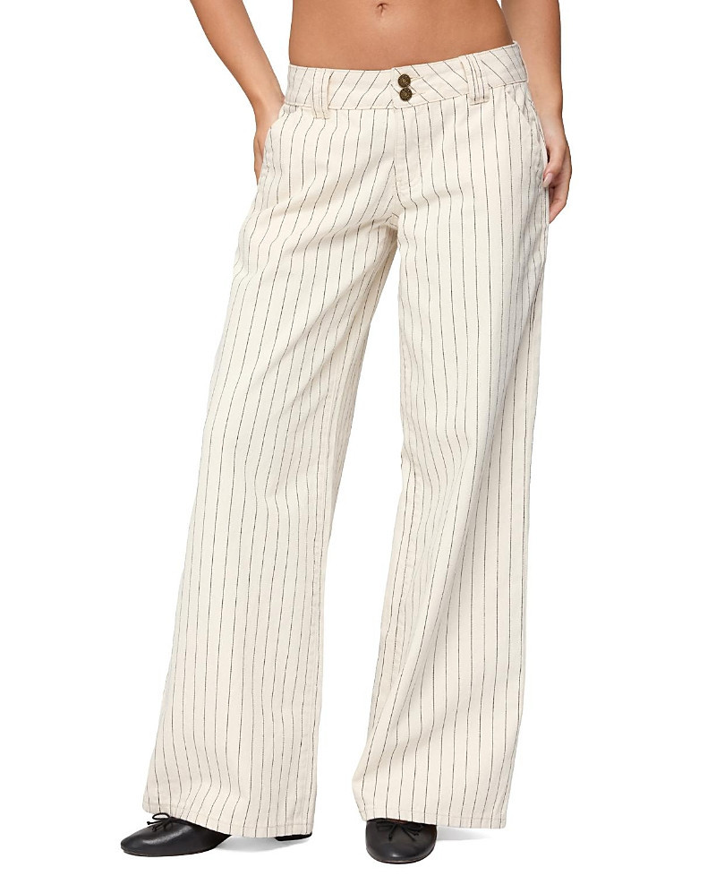 Edikted Cory Striped Low Rise Baggy Jeans | Bloomingdale's (US)
