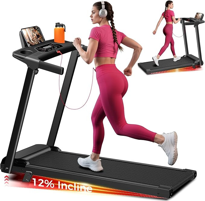 Treadmill with Incline,3.0HP Small Treadmills for Home,Portable Electric Treadmill with Handles,L... | Amazon (US)