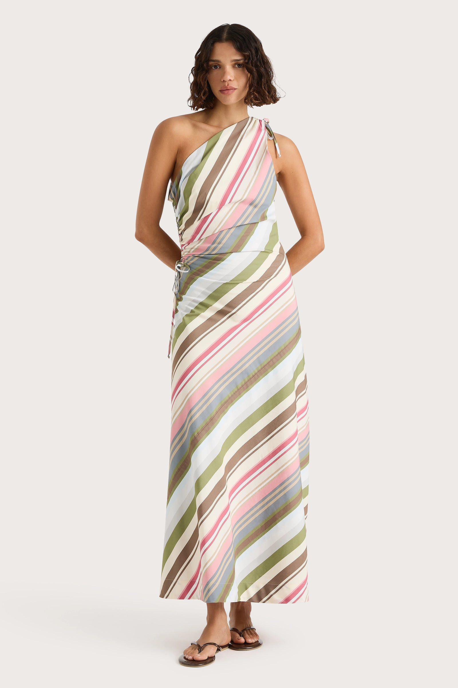 Laureles Maxi Dress Meleu Stripe Multi | Faithfull (AU)