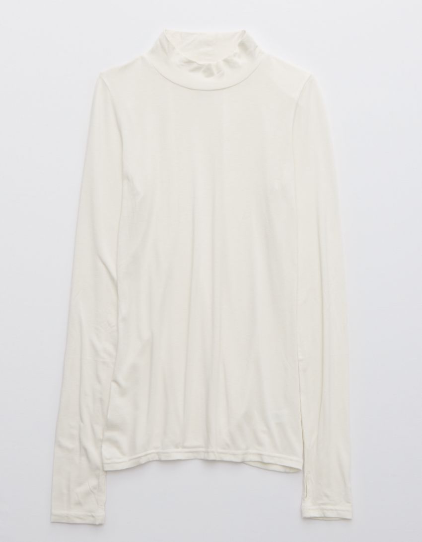 OFFLINE Real Warm Long Sleeve Mock Neck T-Shirt | American Eagle Outfitters (US & CA)