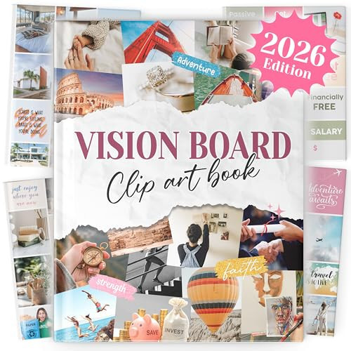 BrightenKidz Vision Board Book – Create Your Dream Life with Inspirational Clip Art, Collage Pictures & Quotes | Vision Board Supplies Kit for Women | Ideal Magazines to Visualize & Achieve Your Goals | Amazon (US)