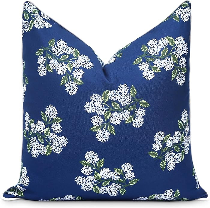 Hofdeco Premium Coastal Patio Indoor Outdoor Throw Pillow Cover Only, 20"x20" Water Repellent for... | Amazon (US)