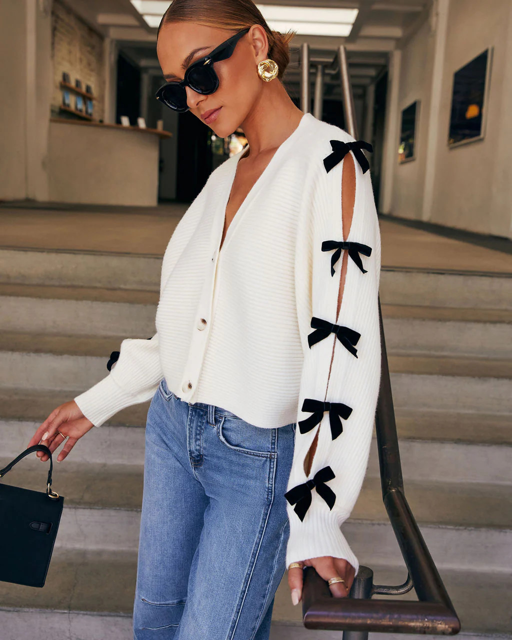 Sweet Darling Bow Embellished Cardigan | VICI