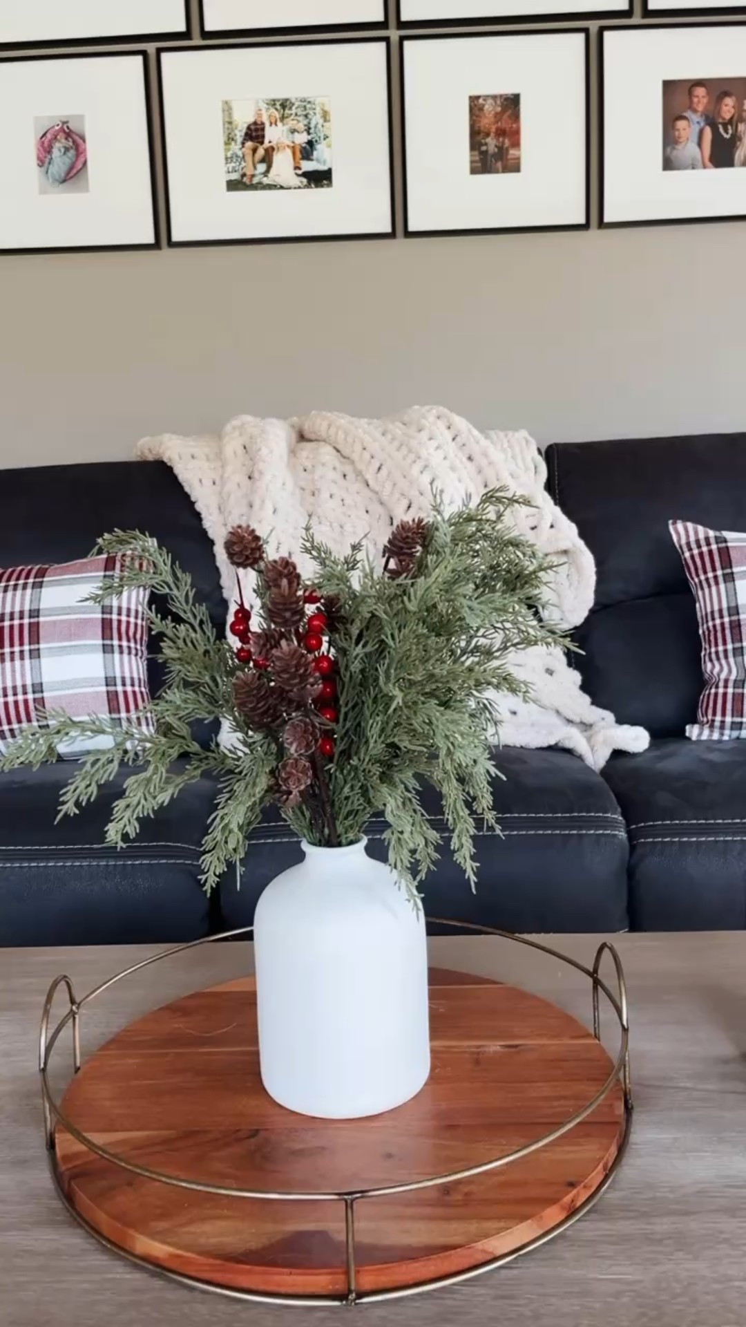 Perfect holiday centerpiece! Faux Cedar Stems with pinecones & berries in this white ceramic vase will bring festive cheer to your living room

#LTKSeasonal #LTKHome #LTKHoliday