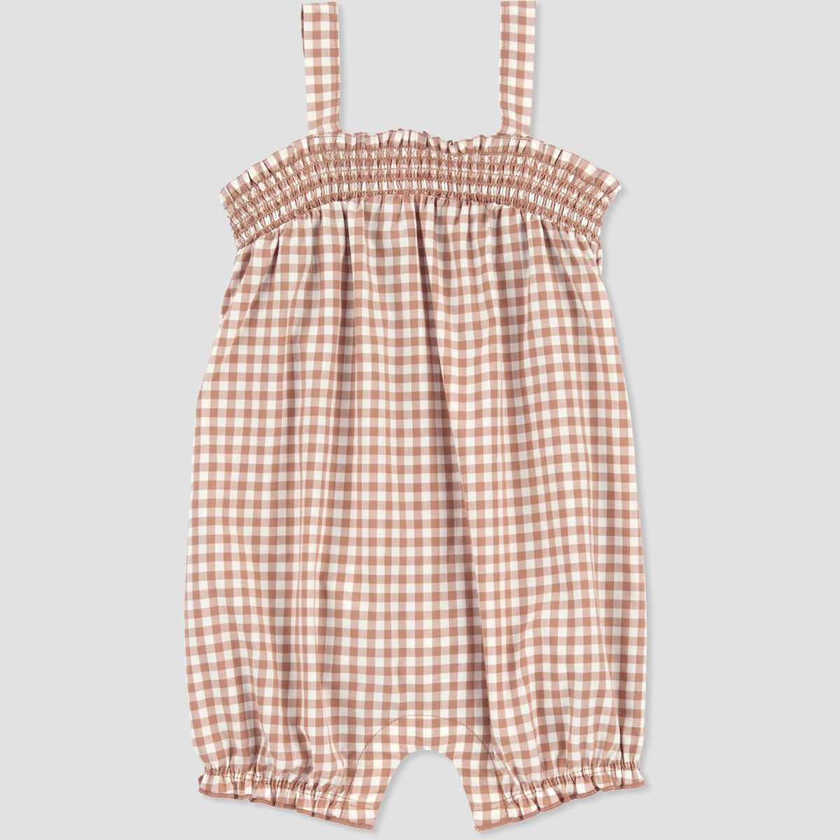 Carter's Just One You® Baby Girls' Gingham Romper - Brown/White | Target