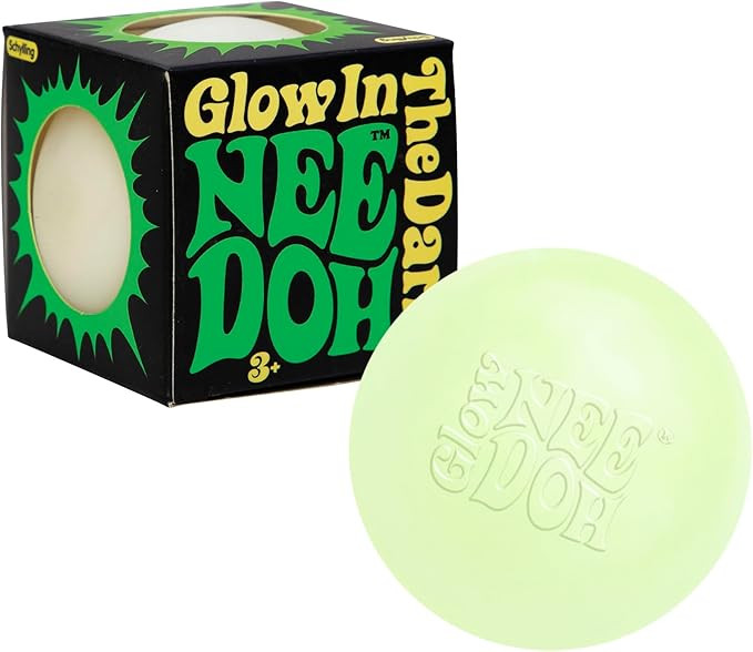 Schylling NeeDoh Glow in The Dark - Sensory Squeeze Toy - Gratifying Glowing Glob - 2.5" Wide - G... | Amazon (US)