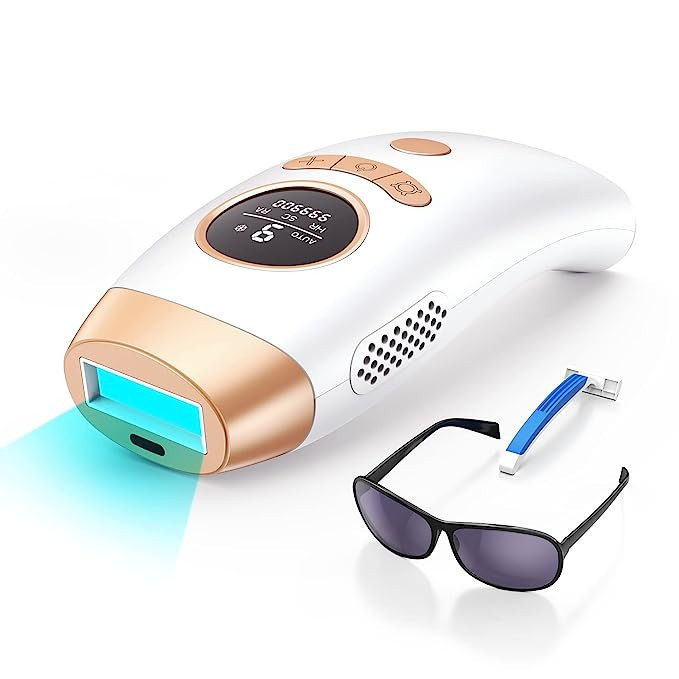 IPL Hair Removal for Women and Men, Laser Permanent 3-in-1 Face Leg Arm Back Whole Body Hair Remo... | Amazon (US)