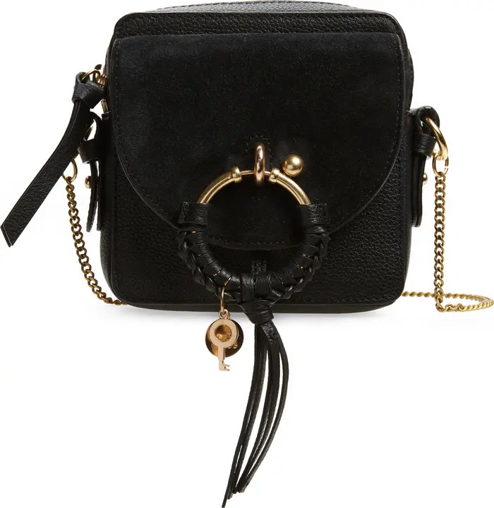 Small Joan Suede & Leather Crossbody Bag | Nordstrom