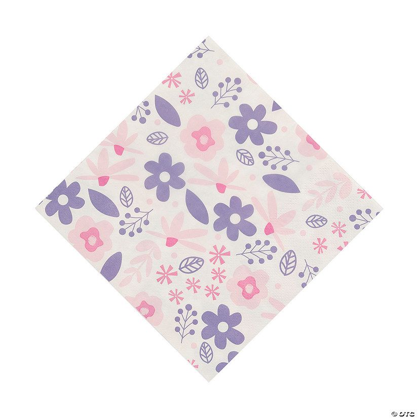 Easter Friends Purple & Pink Floral Luncheon Napkins - 16 Pc. | Oriental Trading Company