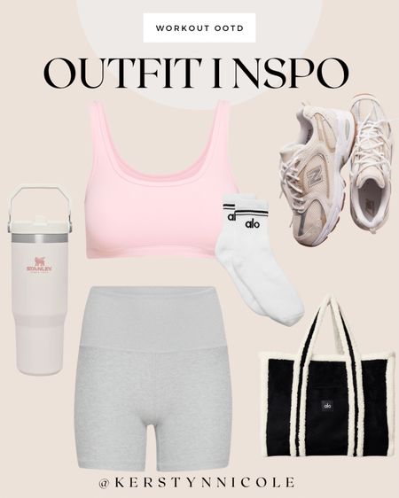 workout inspo monday | get that week started right — this cute workout set is bound to get you to the gym 🏋️‍♀️🏃🏼‍♀️

Cute workout set = better workout #girlmath 🤭✨🤣💳🎁

Workout set, Amazon workout set, fitness, workout attire, sales, workout outfit idea, new balance shoes, biker shorts, comfort bra, workout bag, Stanley, water bottle 

#LTKU #LTKFitness #LTKActive